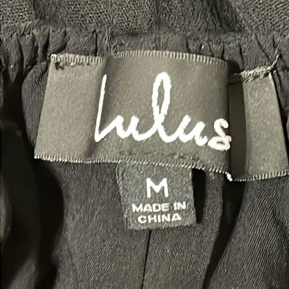 NWOT Lulu's Black Lined Halter Dress Lace Tie Size M Medium - Picture 10 of 10